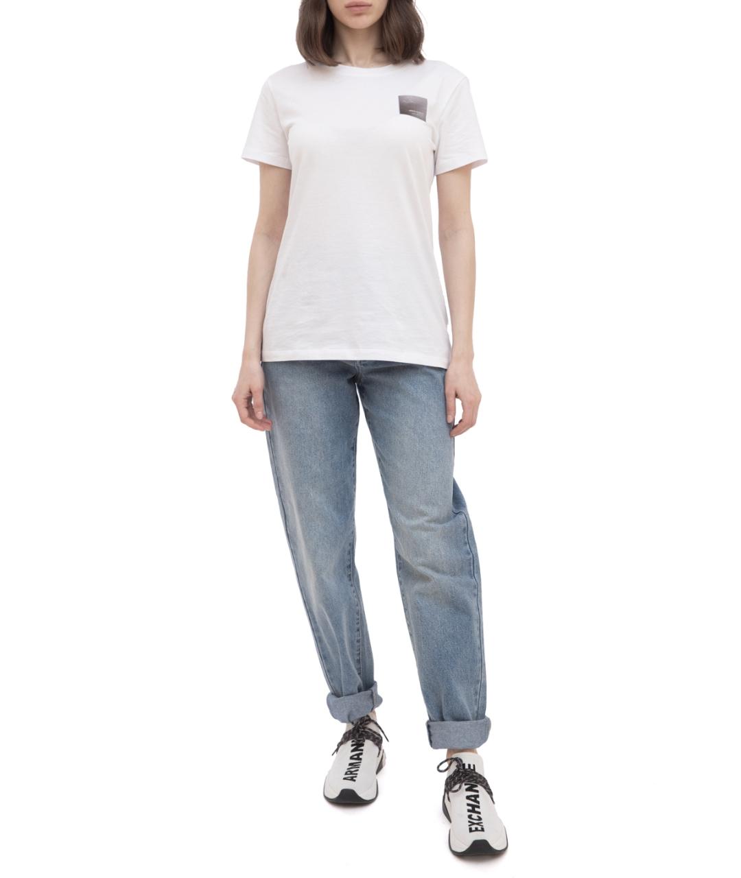 ARMANI EXCHANGE Синие хлопковые прямые джинсы, фото 1