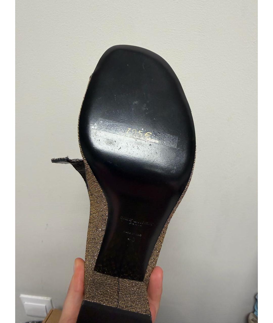 SAINT LAURENT Серебряные туфли, фото 3