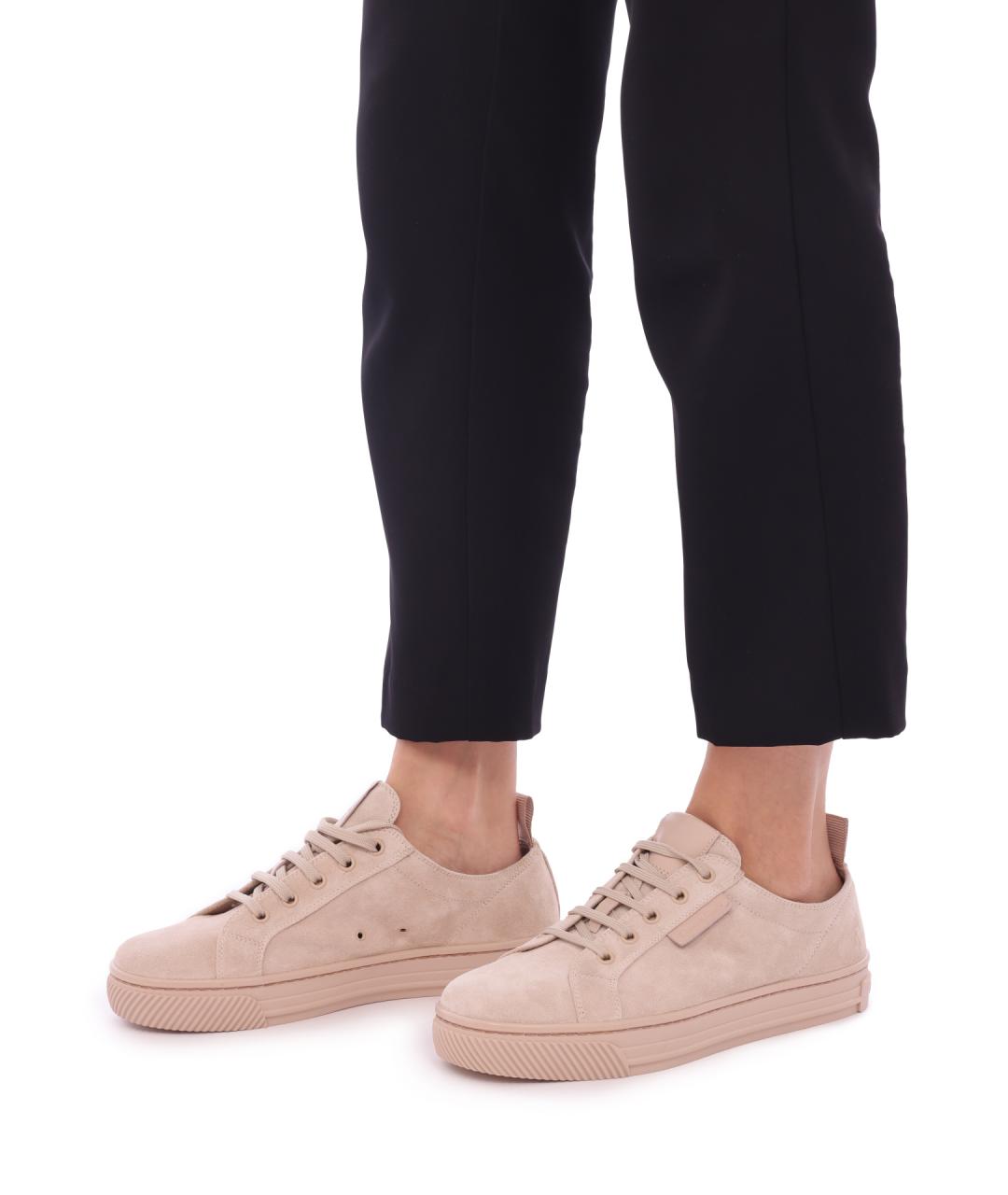 GIANVITO ROSSI Розовые замшевые кеды, фото 6