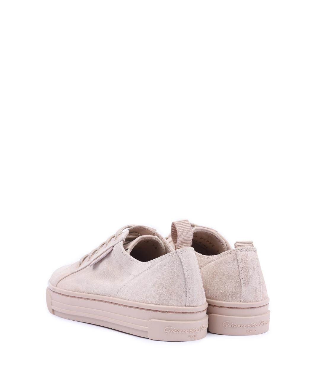 GIANVITO ROSSI Розовые замшевые кеды, фото 3