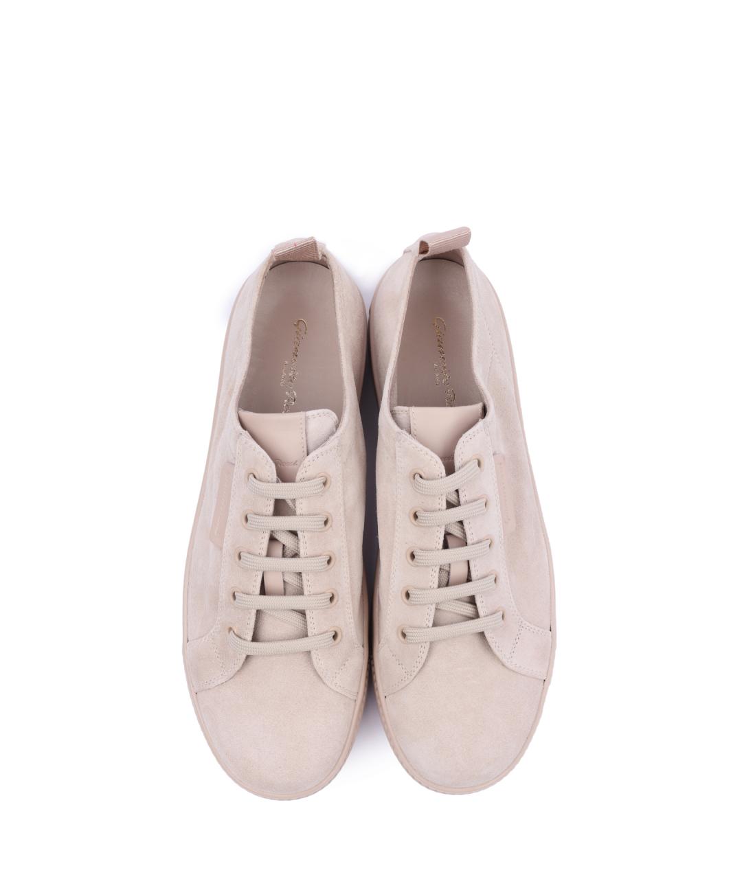 GIANVITO ROSSI Розовые замшевые кеды, фото 4