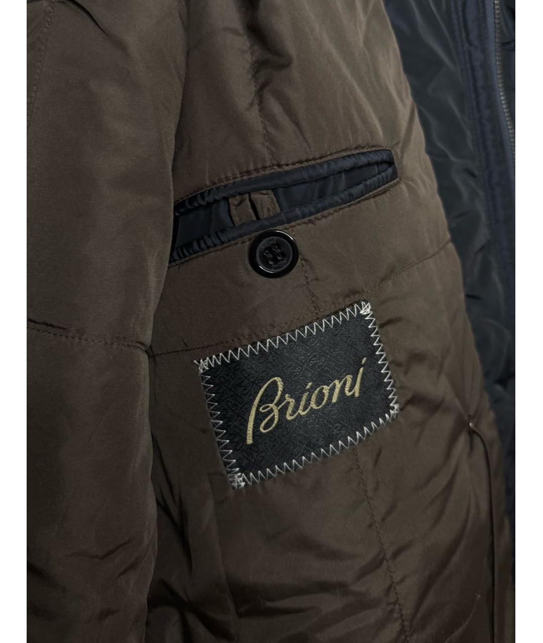 BRIONI Темно-синяя шелковая куртка, фото 4