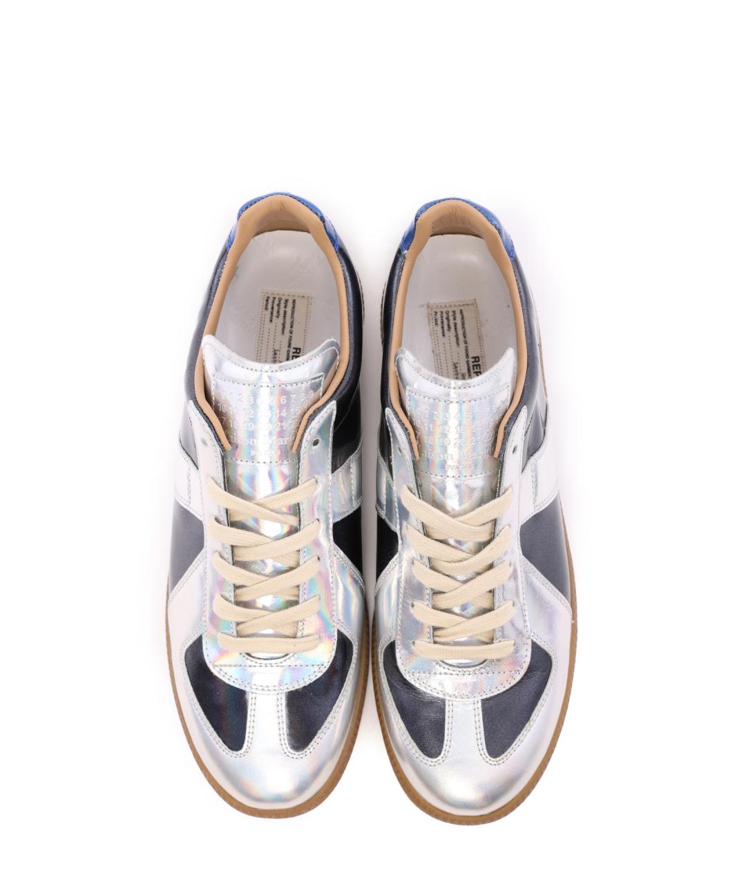 MAISON MARGIELA Мульти кожаные низкие кроссовки / кеды, фото 4