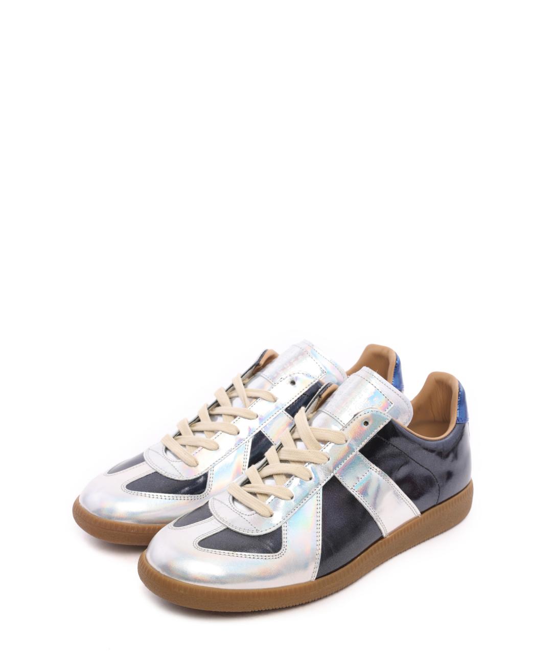 MAISON MARGIELA Мульти кожаные низкие кроссовки / кеды, фото 2