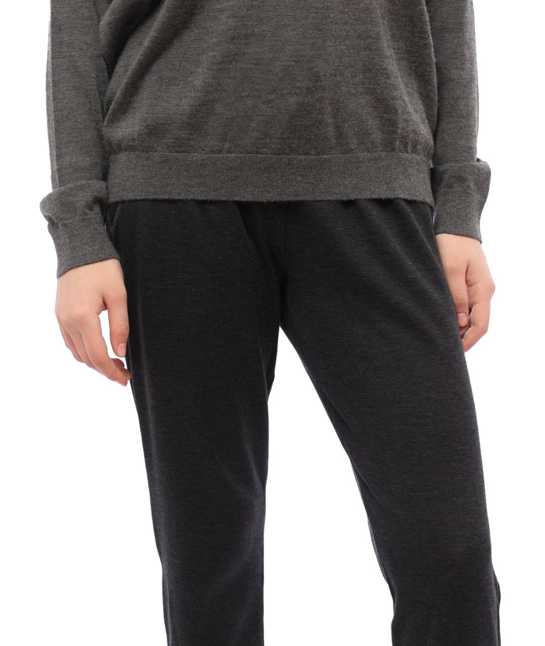 BRUNELLO CUCINELLI Серые прямые брюки, фото 5