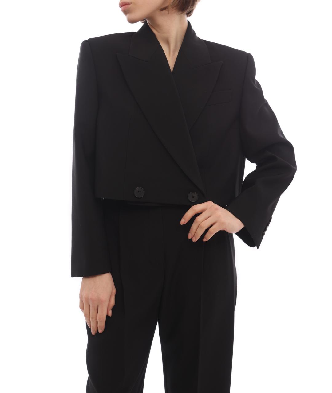 ALEXANDER MCQUEEN Черный шерстяной жакет/пиджак, фото 1