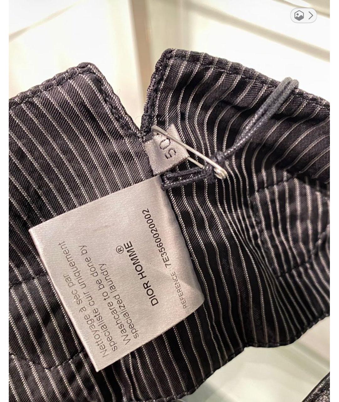 CHRISTIAN DIOR Черный кожаный ремень, фото 4