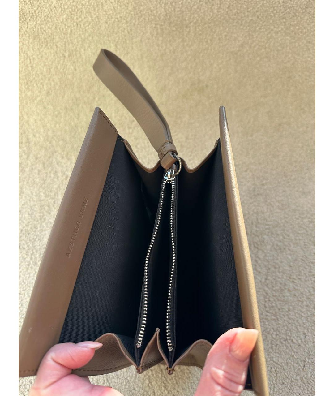 AESTHER EKME Коричневая кожаная сумка на плечо, фото 3