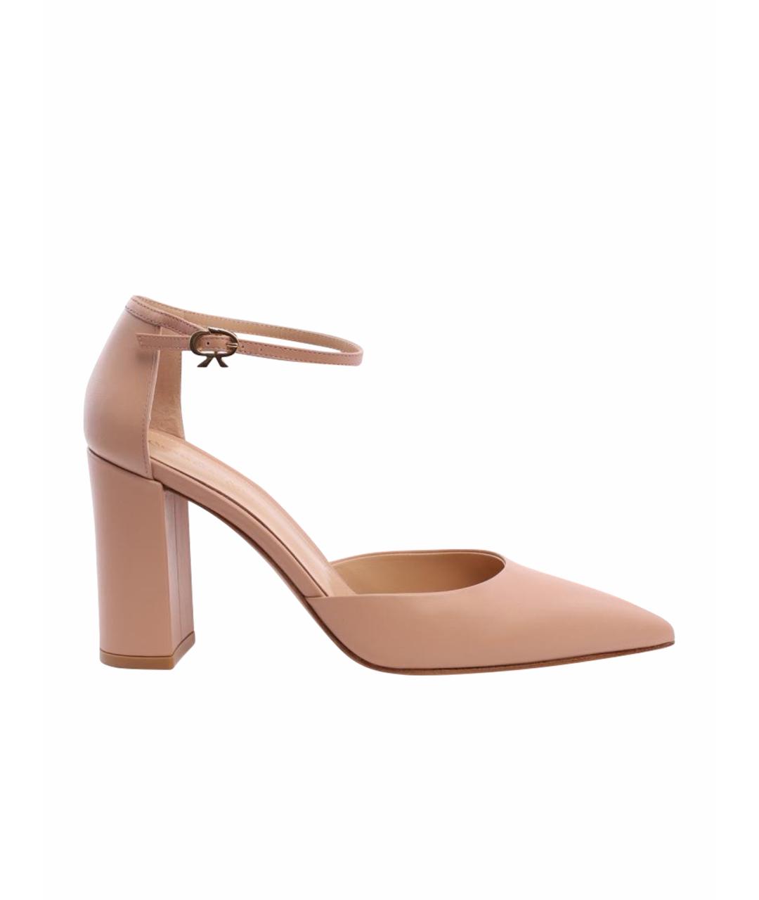 GIANVITO ROSSI Розовые кожаные туфли, фото 1