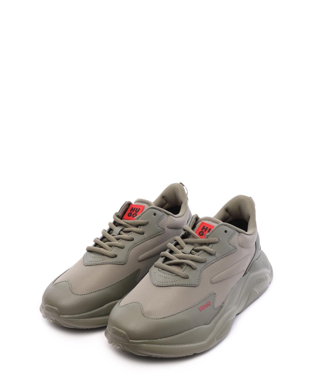 HUGO Зеленые высокие кроссовки / кеды, фото 2