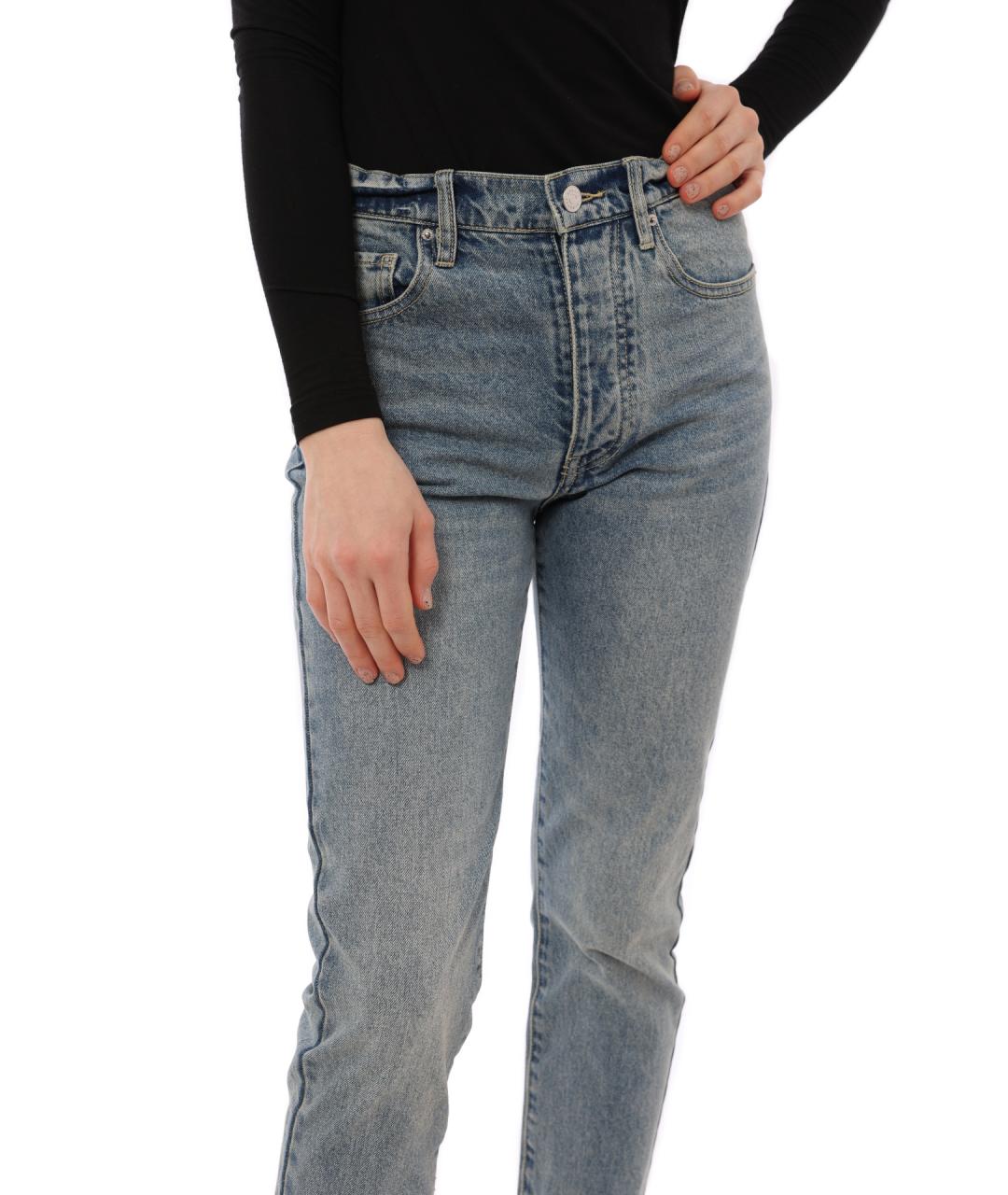 ARMANI EXCHANGE Голубые хлопковые прямые джинсы, фото 5