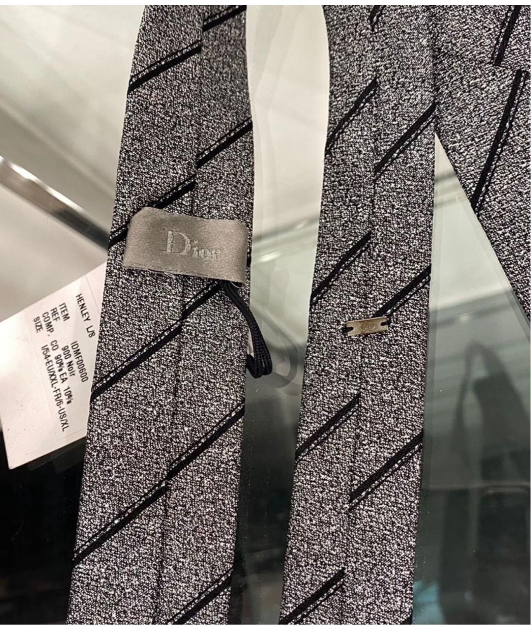 CHRISTIAN DIOR Серый галстук, фото 4