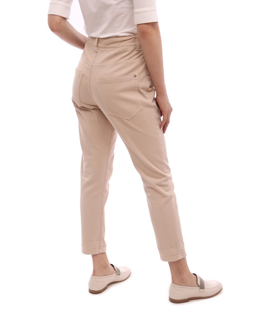 BRUNELLO CUCINELLI Бежевые прямые джинсы, фото 5