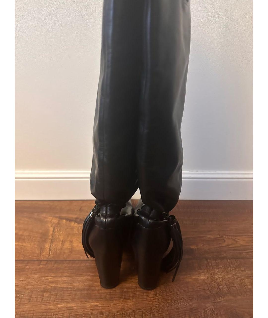 CELINE Черные кожаные сапоги, фото 5