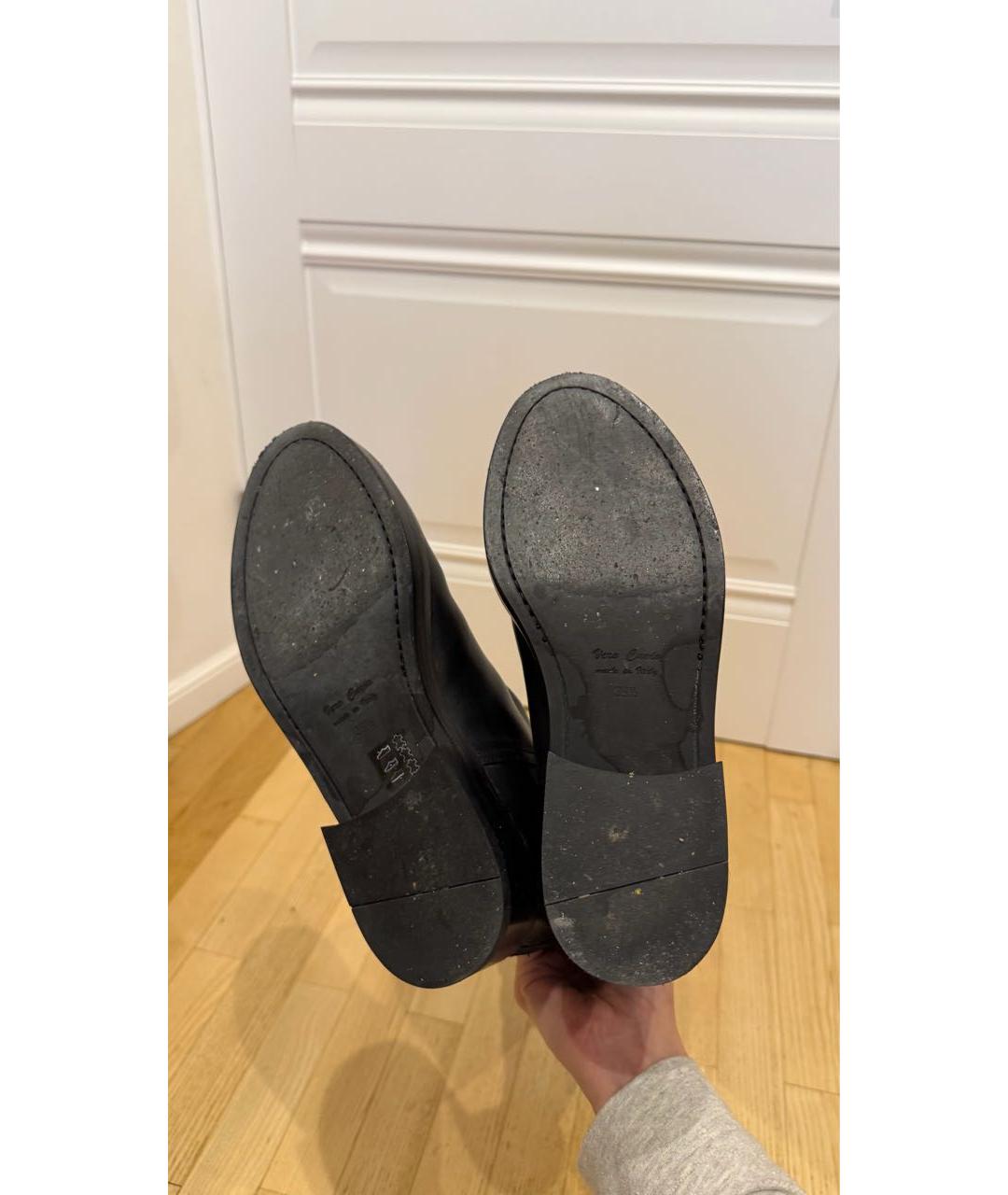 ANN DEMEULEMEESTER Черные кожаные сапоги, фото 7