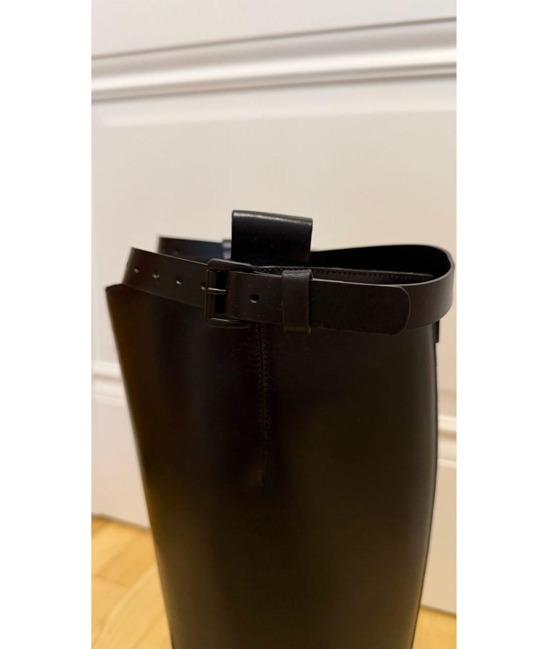 ANN DEMEULEMEESTER Черные кожаные сапоги, фото 4