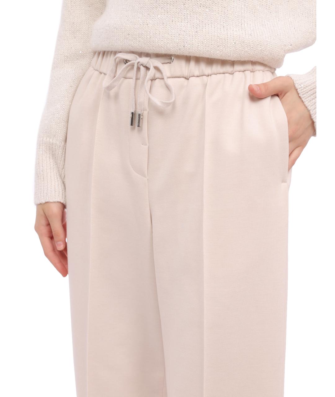 PESERICO Белые прямые брюки, фото 5