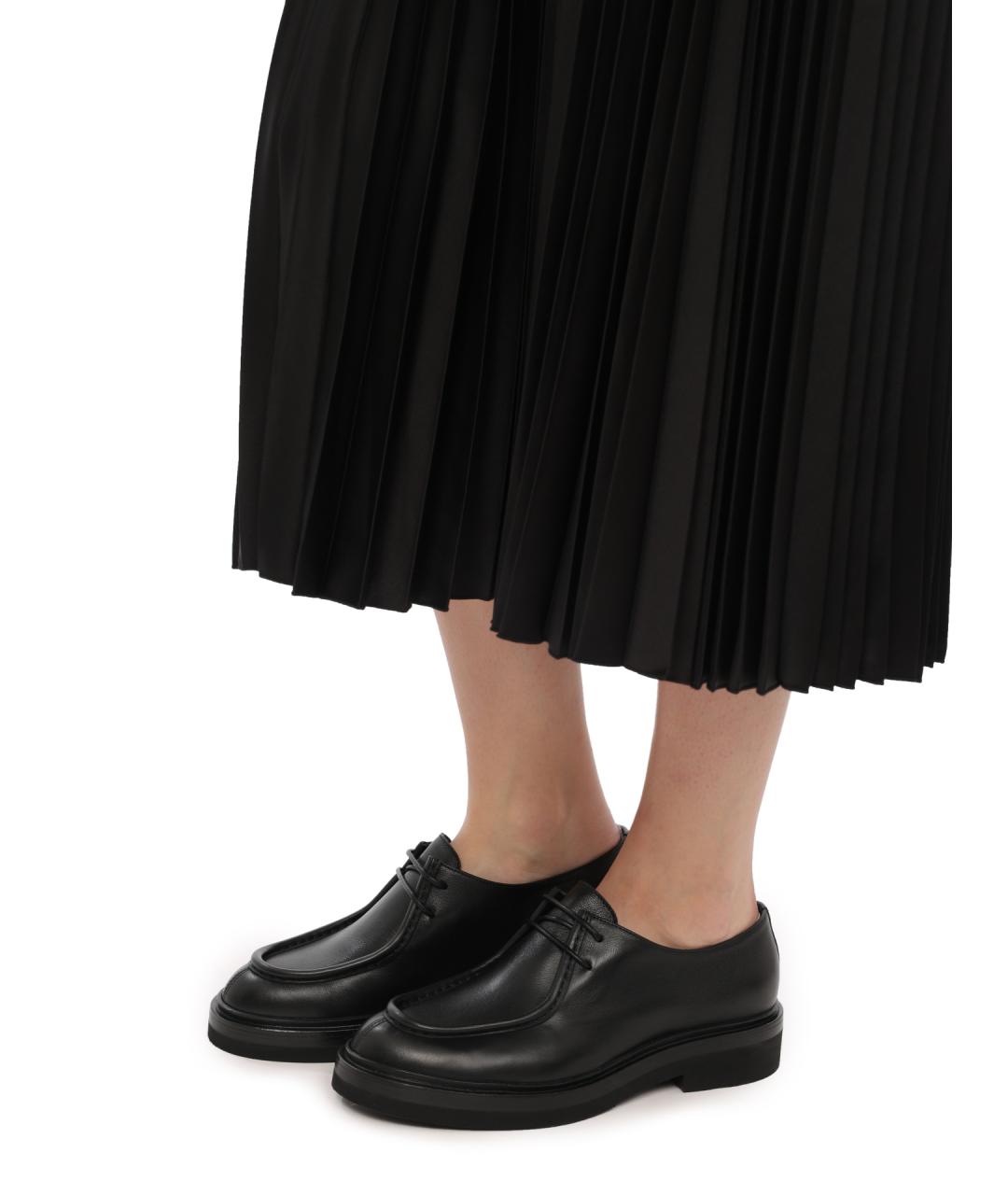 SANTONI Черные кожаные туфли, фото 7