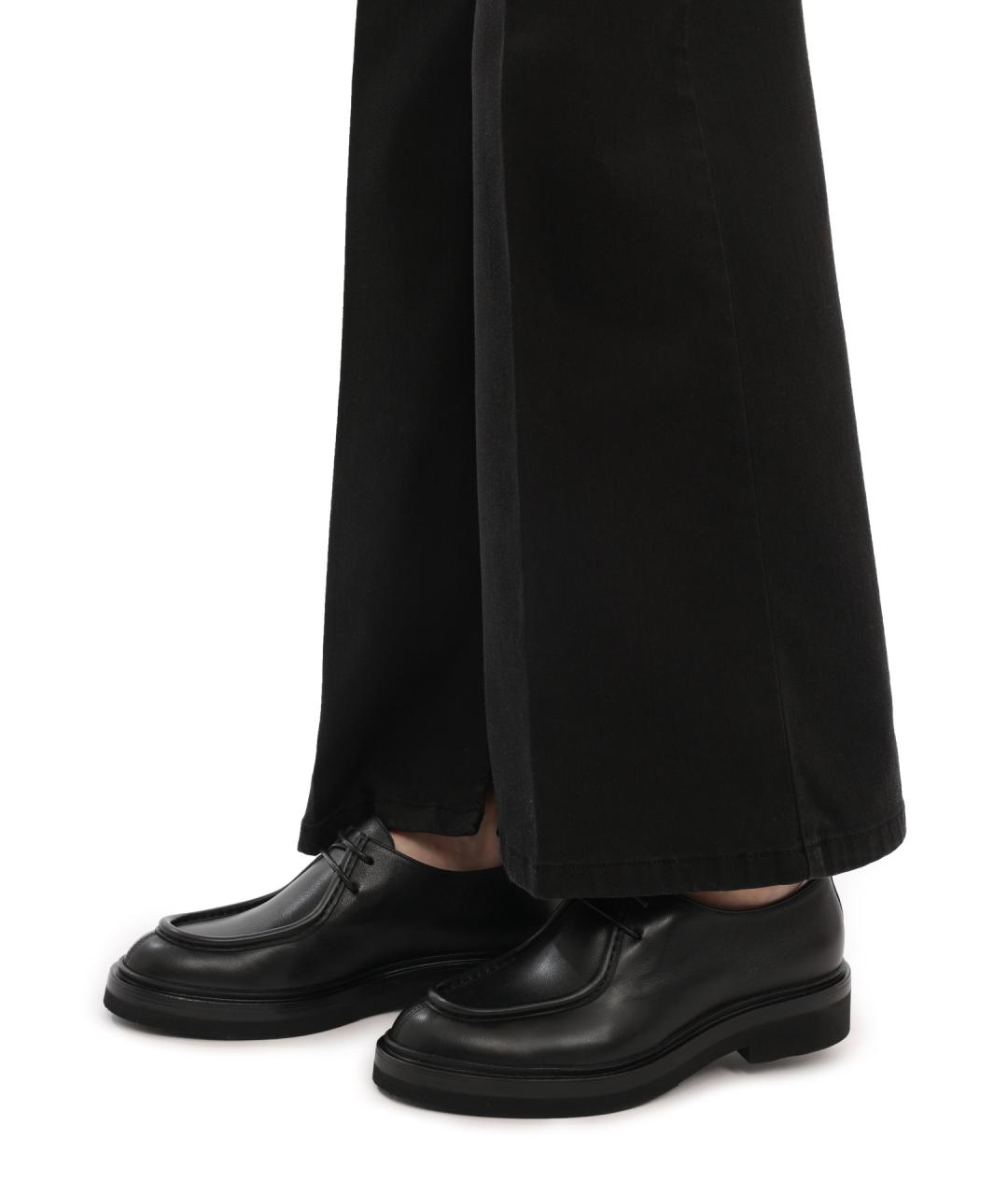 SANTONI Черные кожаные туфли, фото 8