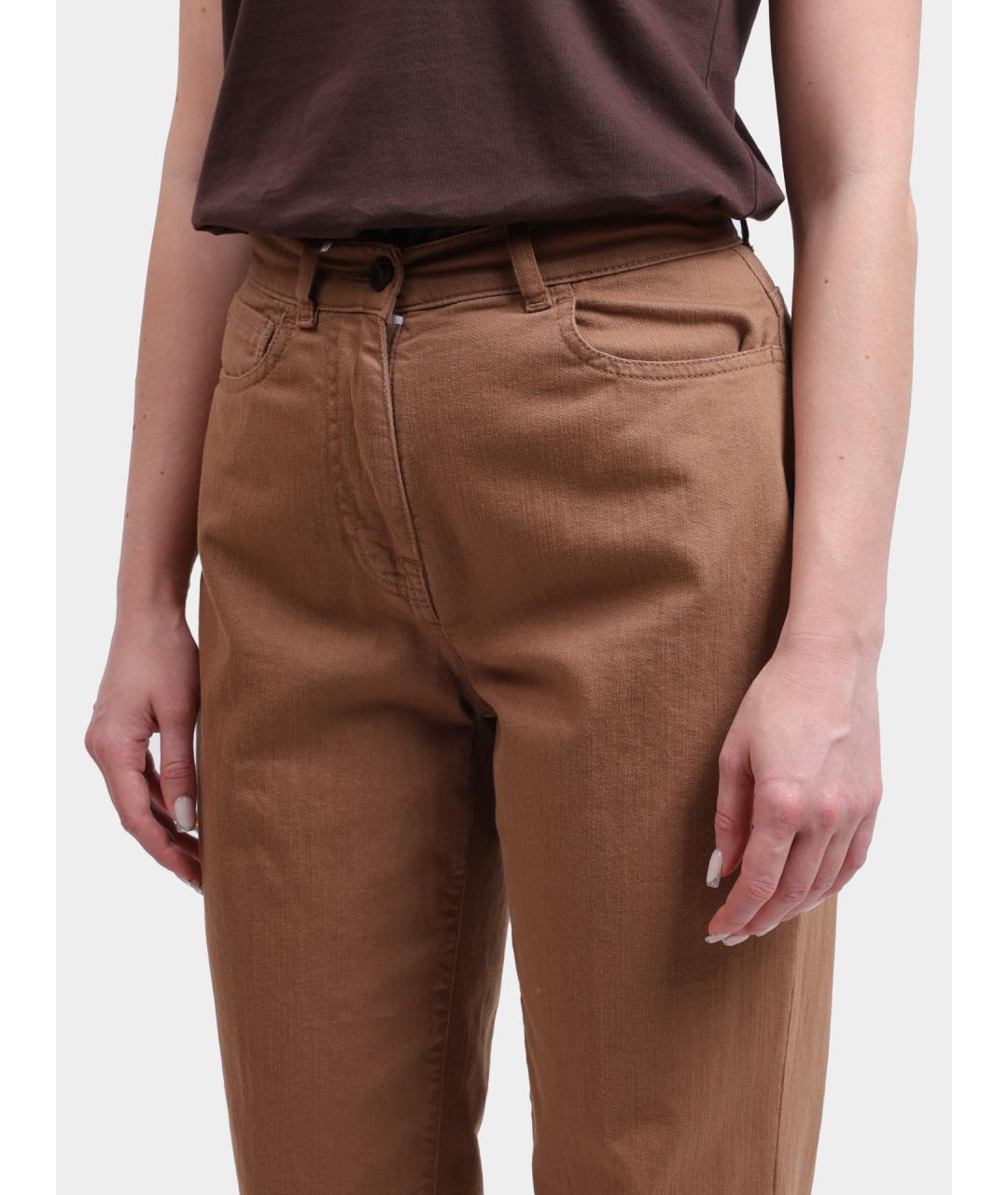 PESERICO Коричневые прямые джинсы, фото 3
