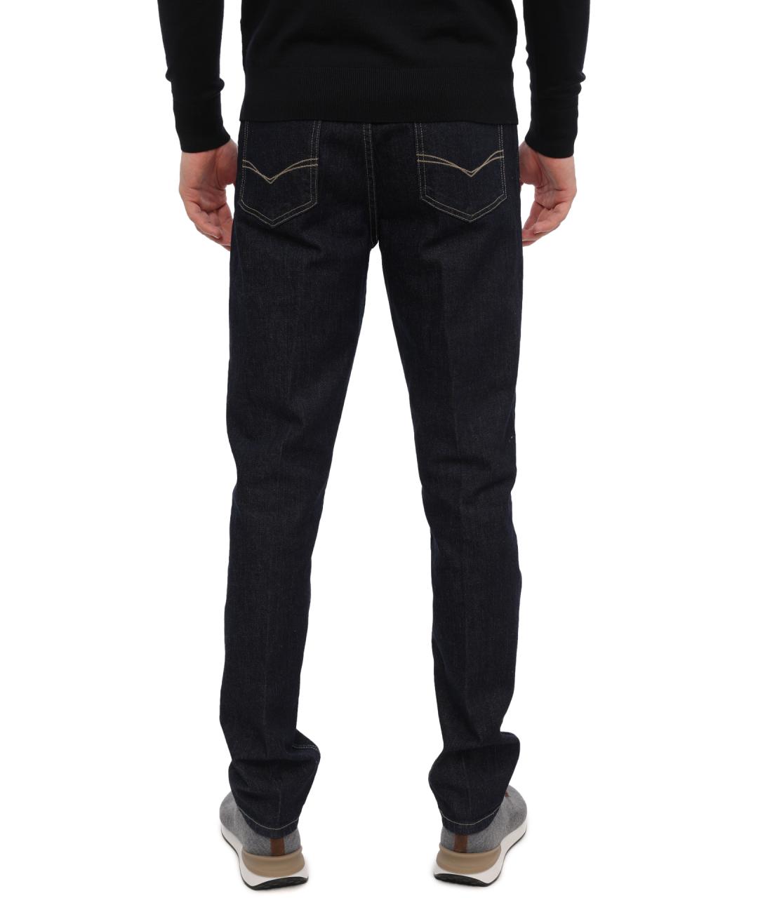 PESERICO Синие хлопковые джинсы скинни, фото 4