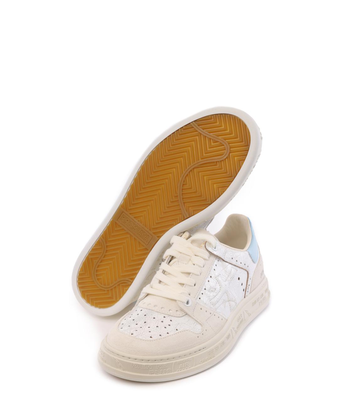 PREMIATA Бежевые кожаные кеды, фото 4