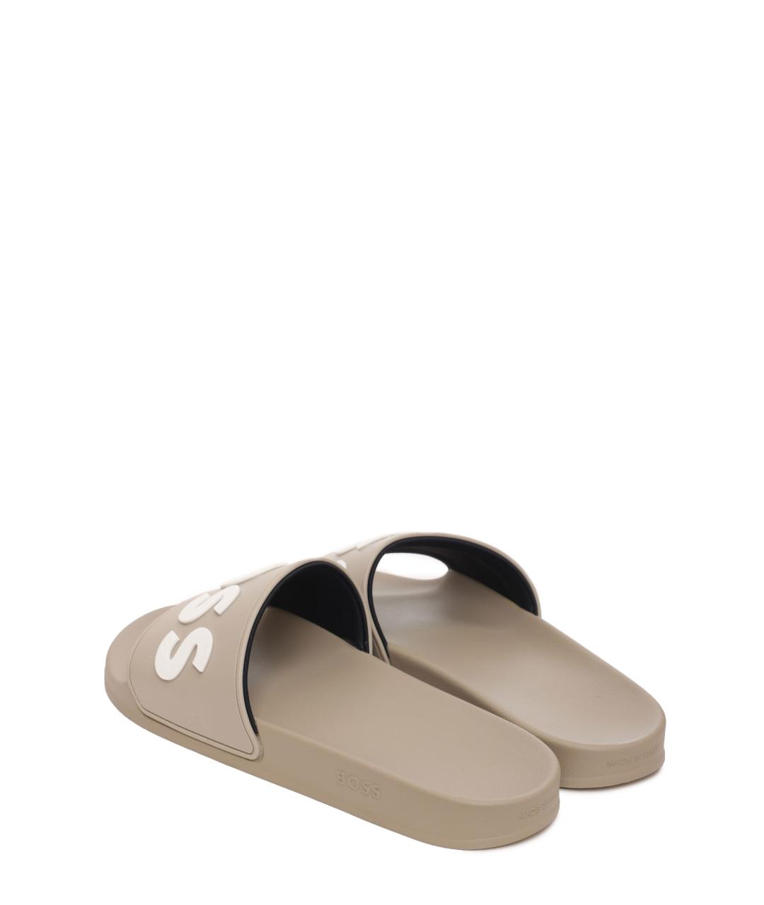HUGO BOSS Бежевые шлепанцы, фото 3
