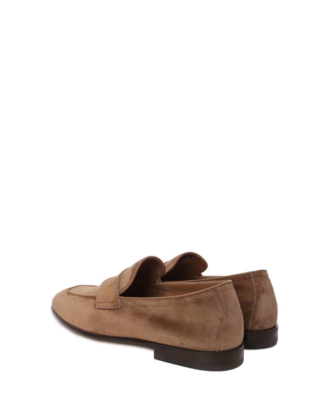 BRUNELLO CUCINELLI Коричневые замшевые лоферы, фото 3