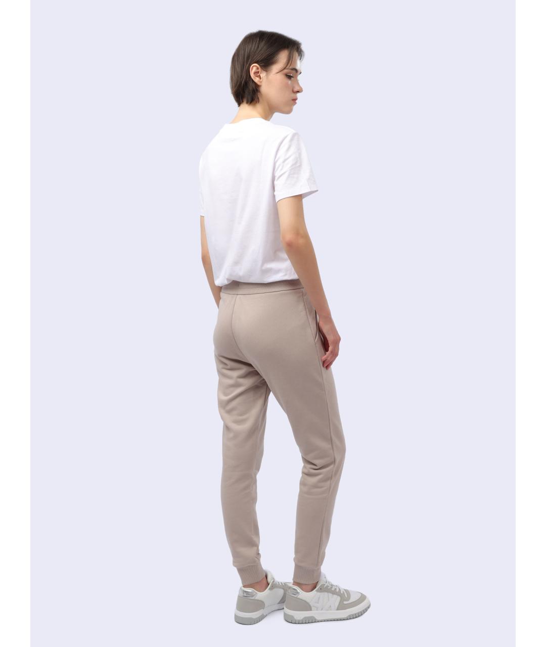 ARMANI EXCHANGE Бежевые хлопковые спортивные брюки и шорты, фото 5