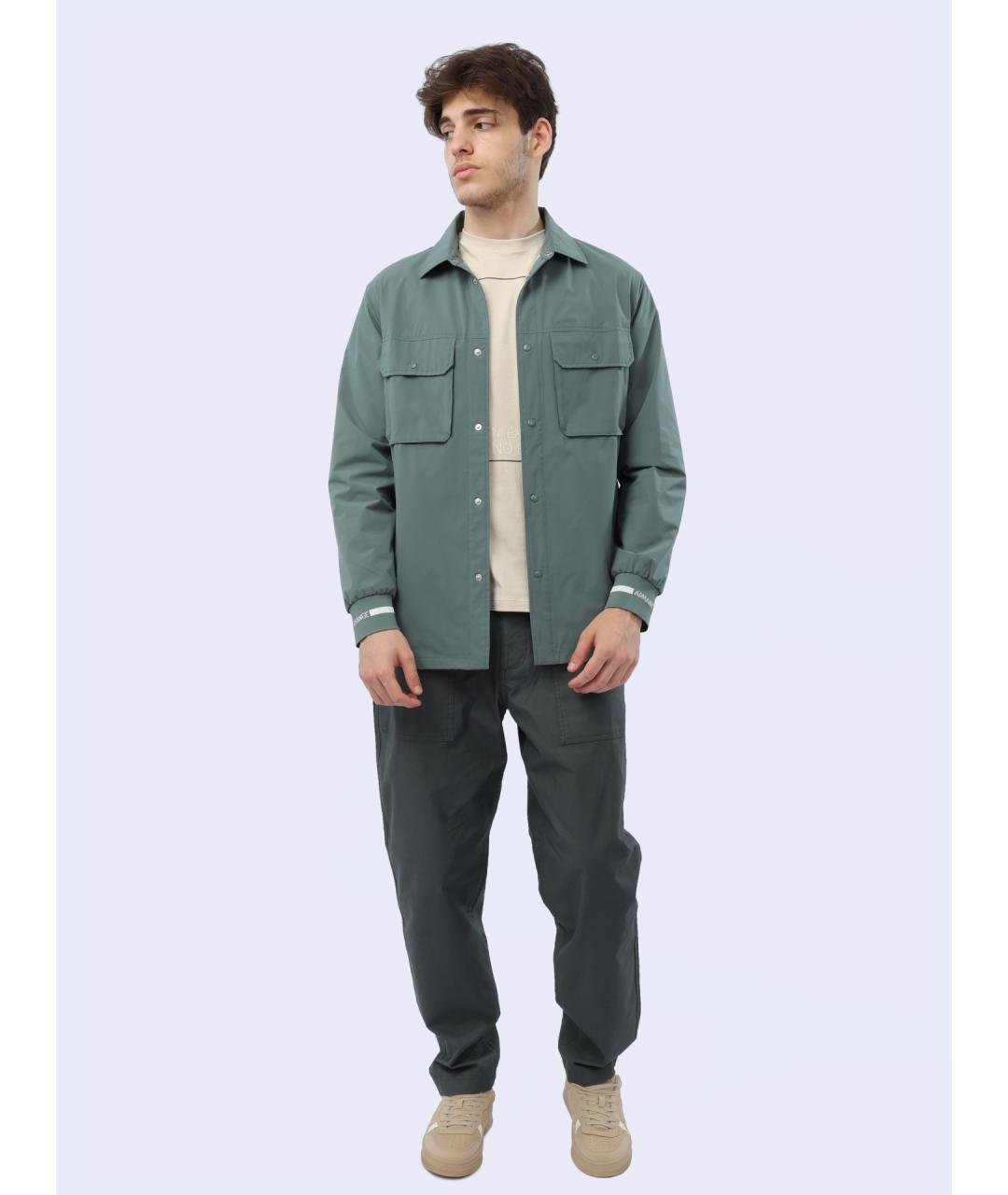 ARMANI EXCHANGE Зеленая кэжуал рубашка, фото 7