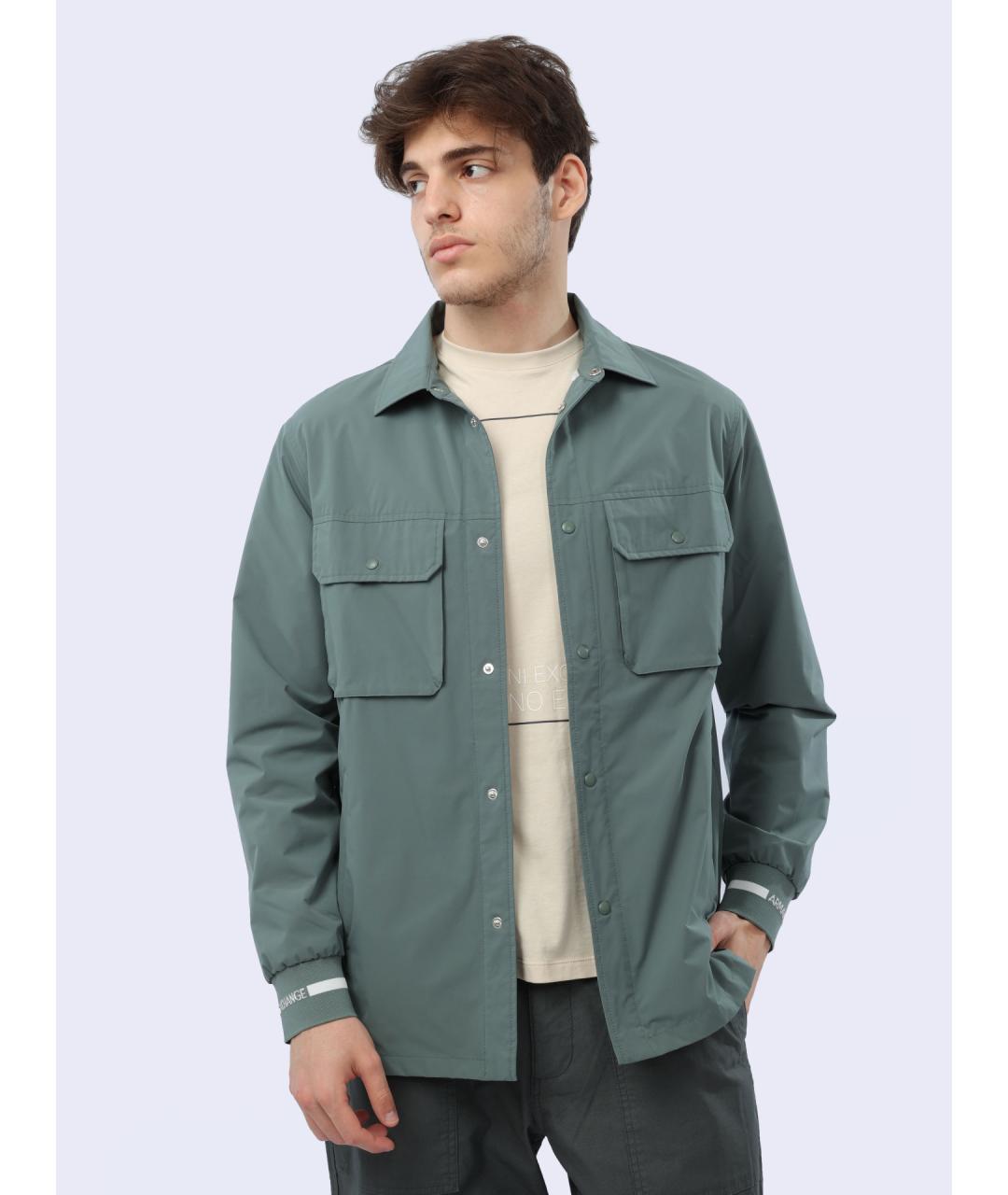 ARMANI EXCHANGE Зеленая кэжуал рубашка, фото 3