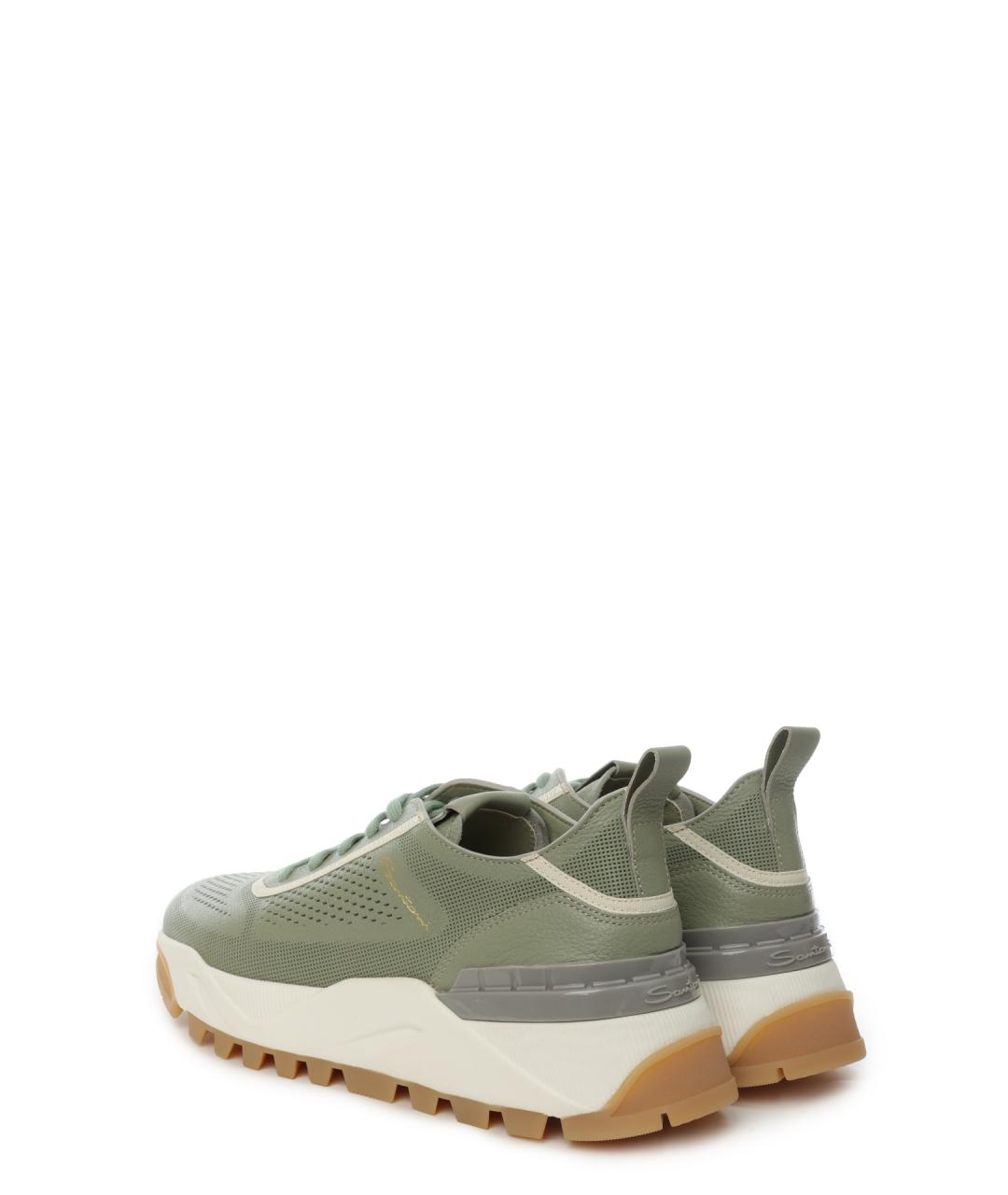 SANTONI Зеленые кроссовки, фото 3