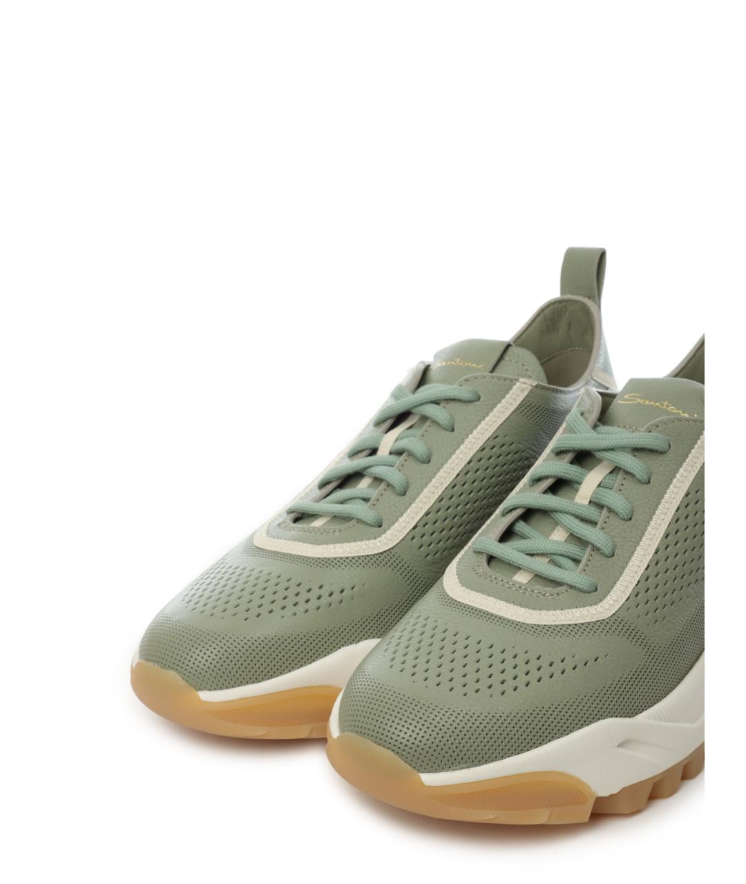 SANTONI Зеленые кроссовки, фото 6