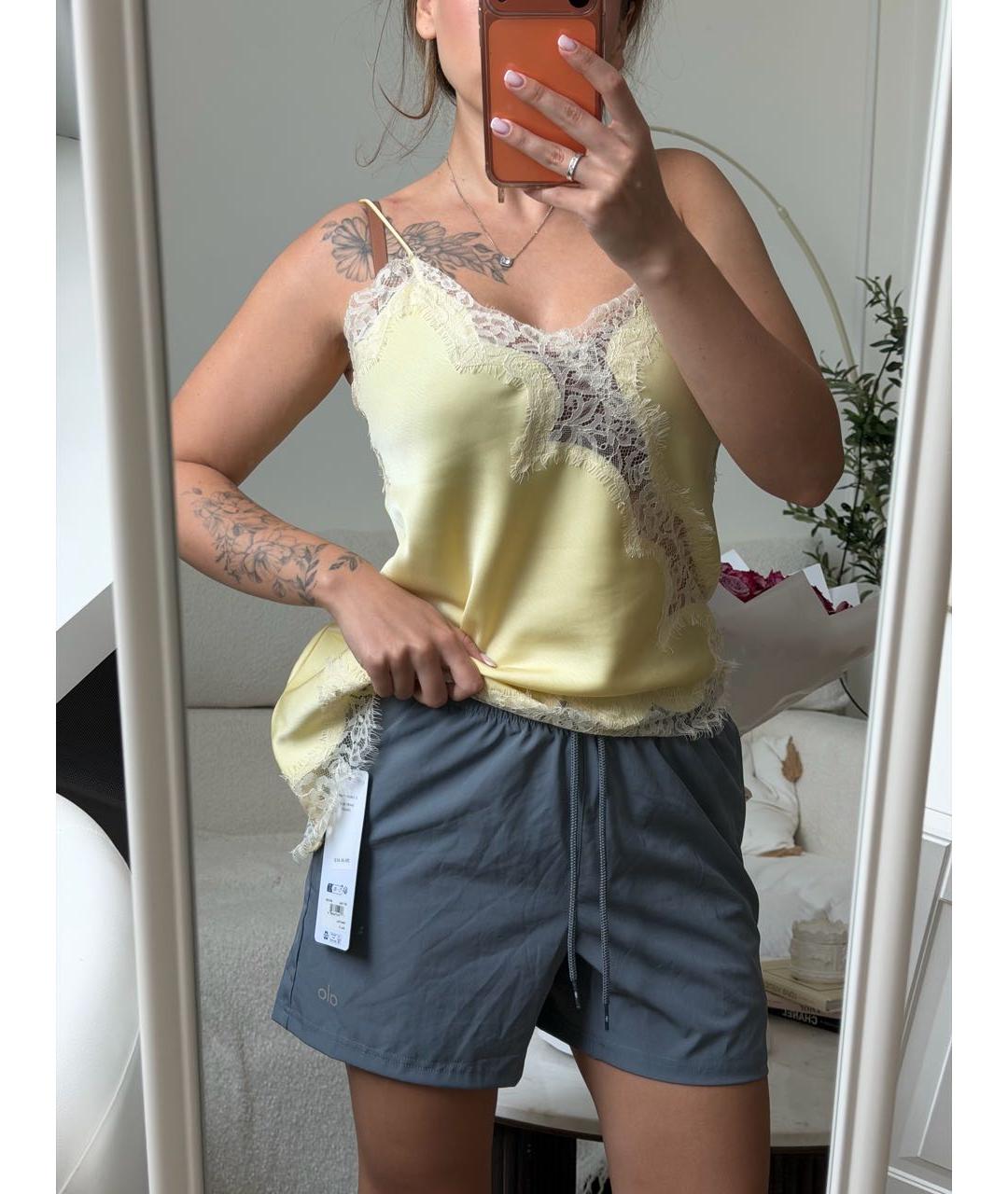 ALO YOGA Антрацитовые синтетические шорты, фото 2