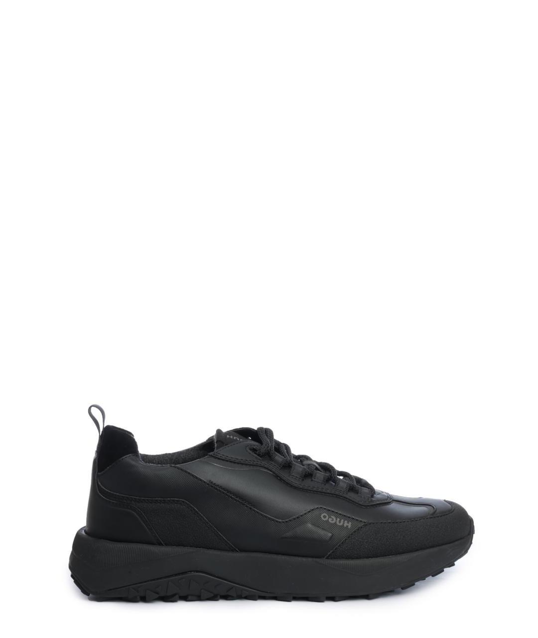 HUGO Черные низкие кроссовки / кеды, фото 1