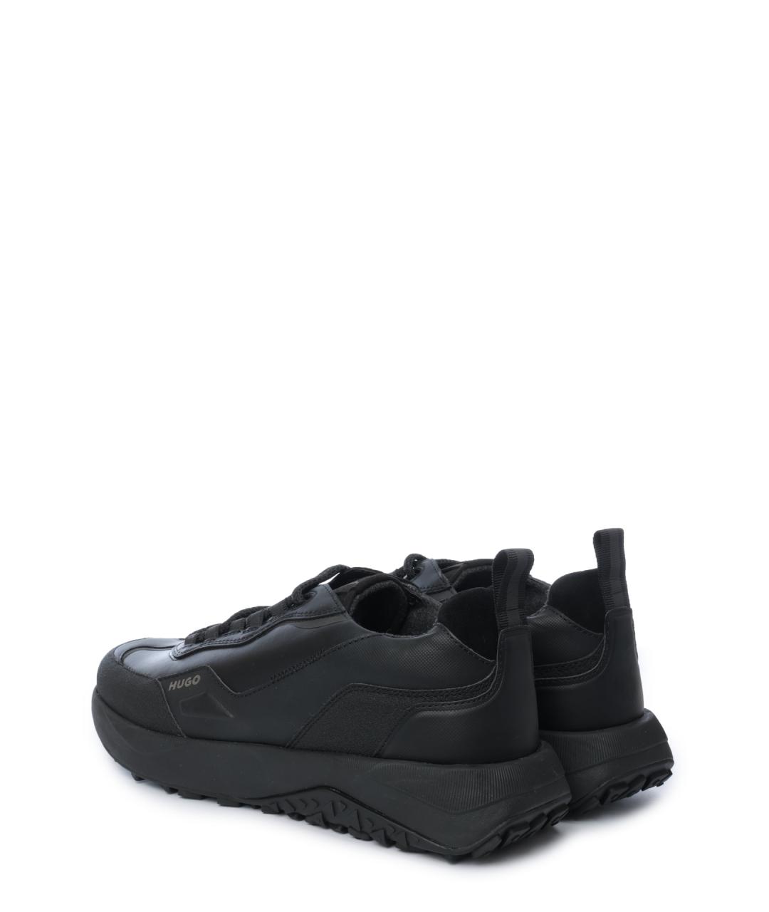 HUGO Черные низкие кроссовки / кеды, фото 3