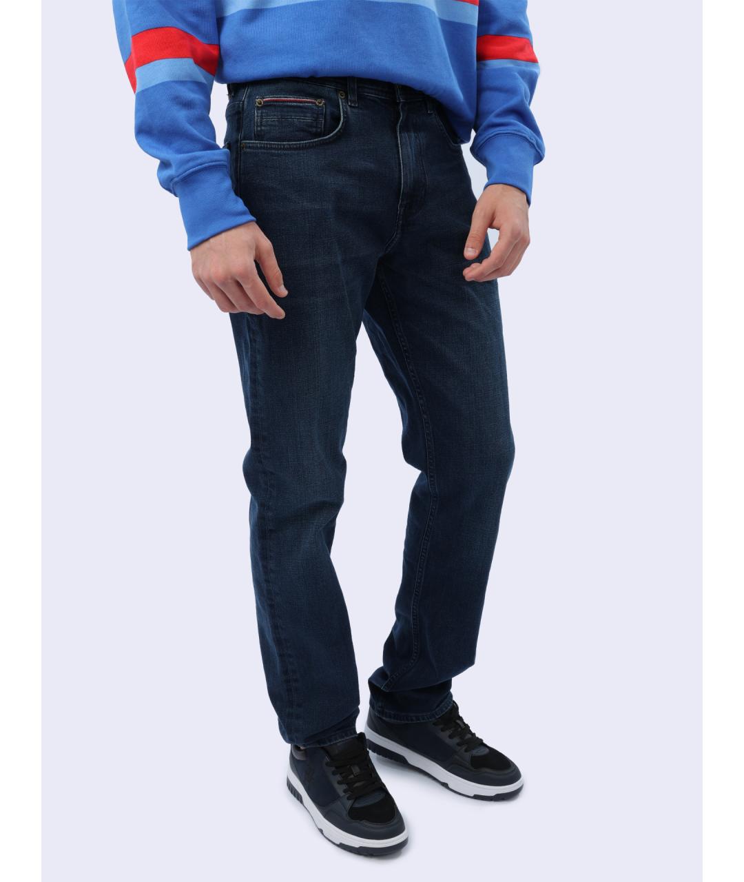 TOMMY HILFIGER Синие хлопковые прямые джинсы, фото 3