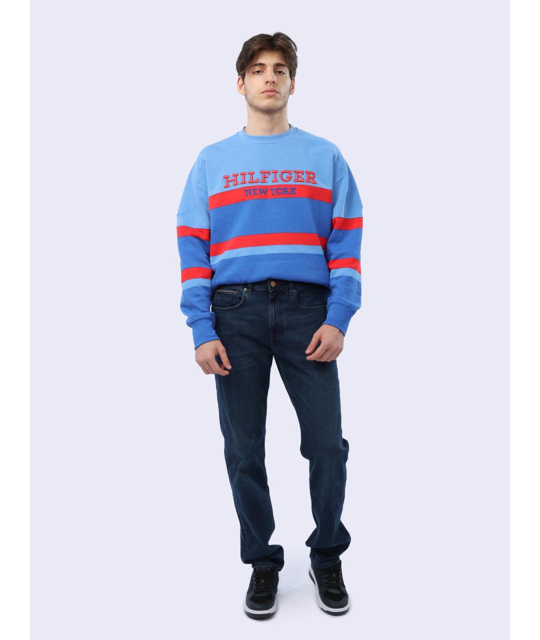 TOMMY HILFIGER Синие хлопковые прямые джинсы, фото 7