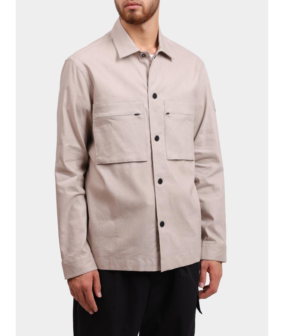 CALVIN KLEIN Бежевая кэжуал рубашка, фото 3