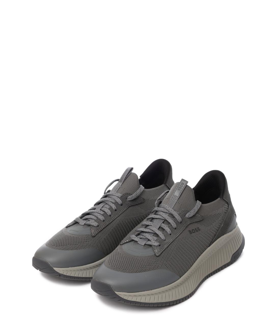 HUGO BOSS Зеленые текстильные низкие кроссовки / кеды, фото 2