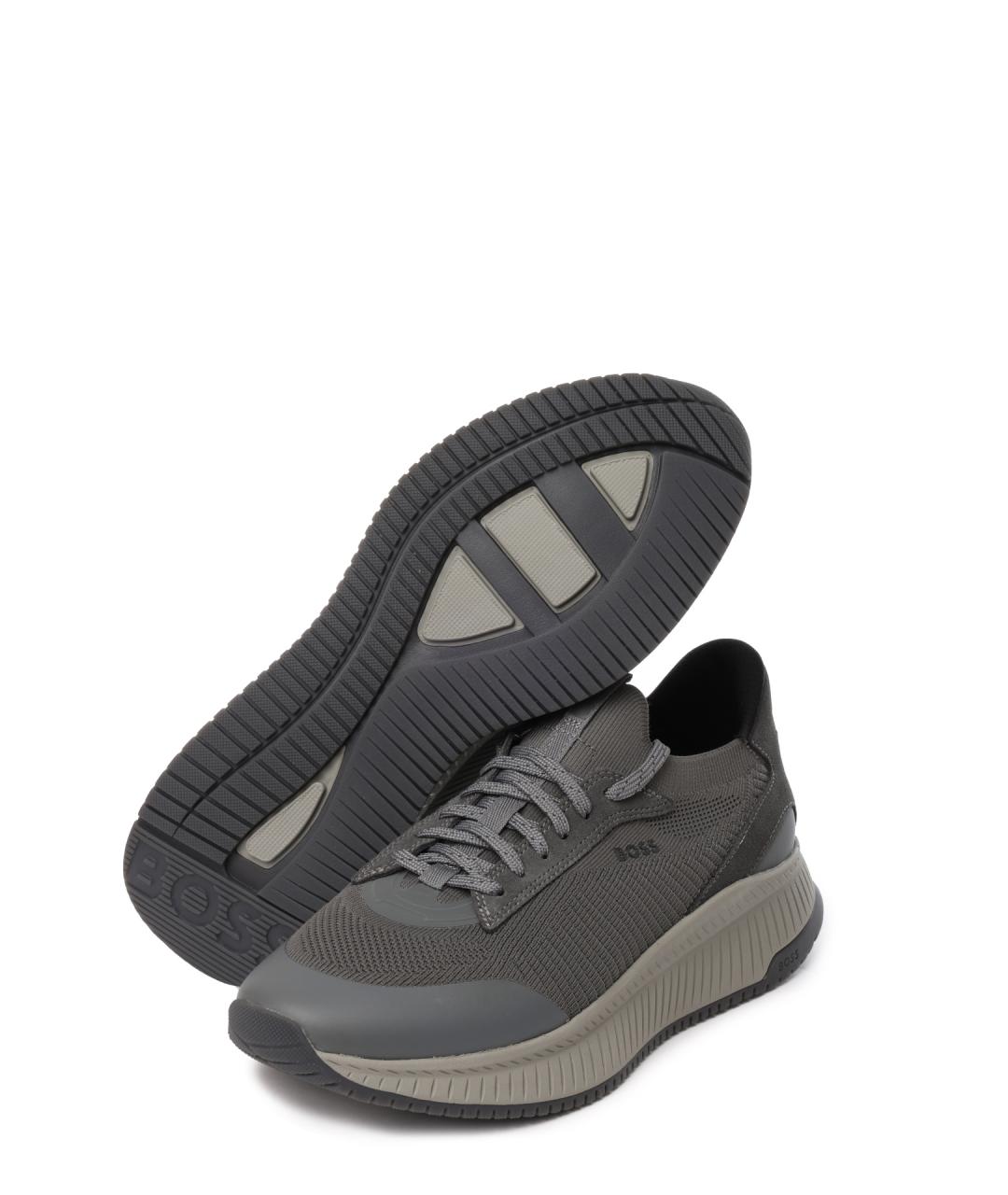 HUGO BOSS Зеленые текстильные низкие кроссовки / кеды, фото 4