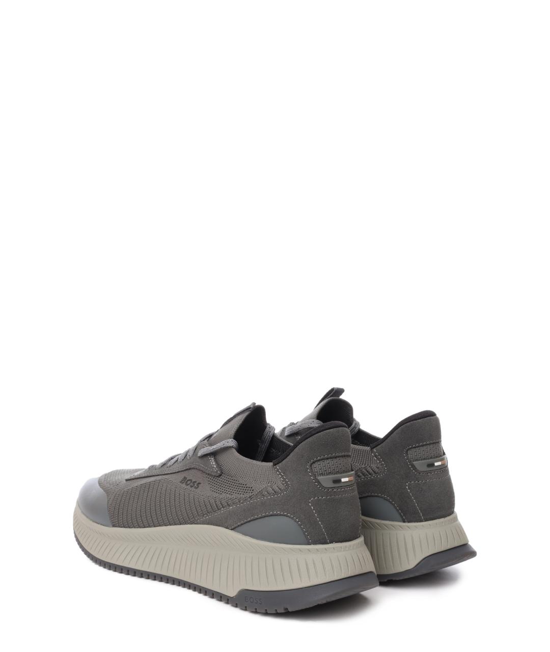 HUGO BOSS Зеленые текстильные низкие кроссовки / кеды, фото 3