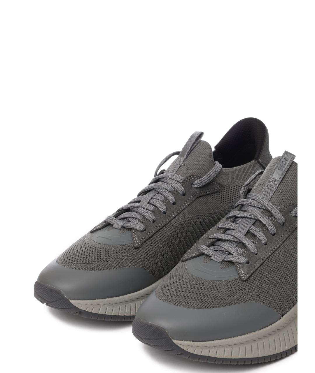 HUGO BOSS Зеленые текстильные низкие кроссовки / кеды, фото 6