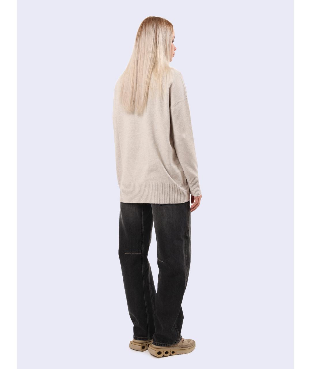 BRUNELLO CUCINELLI Серые хлопковые прямые джинсы, фото 6