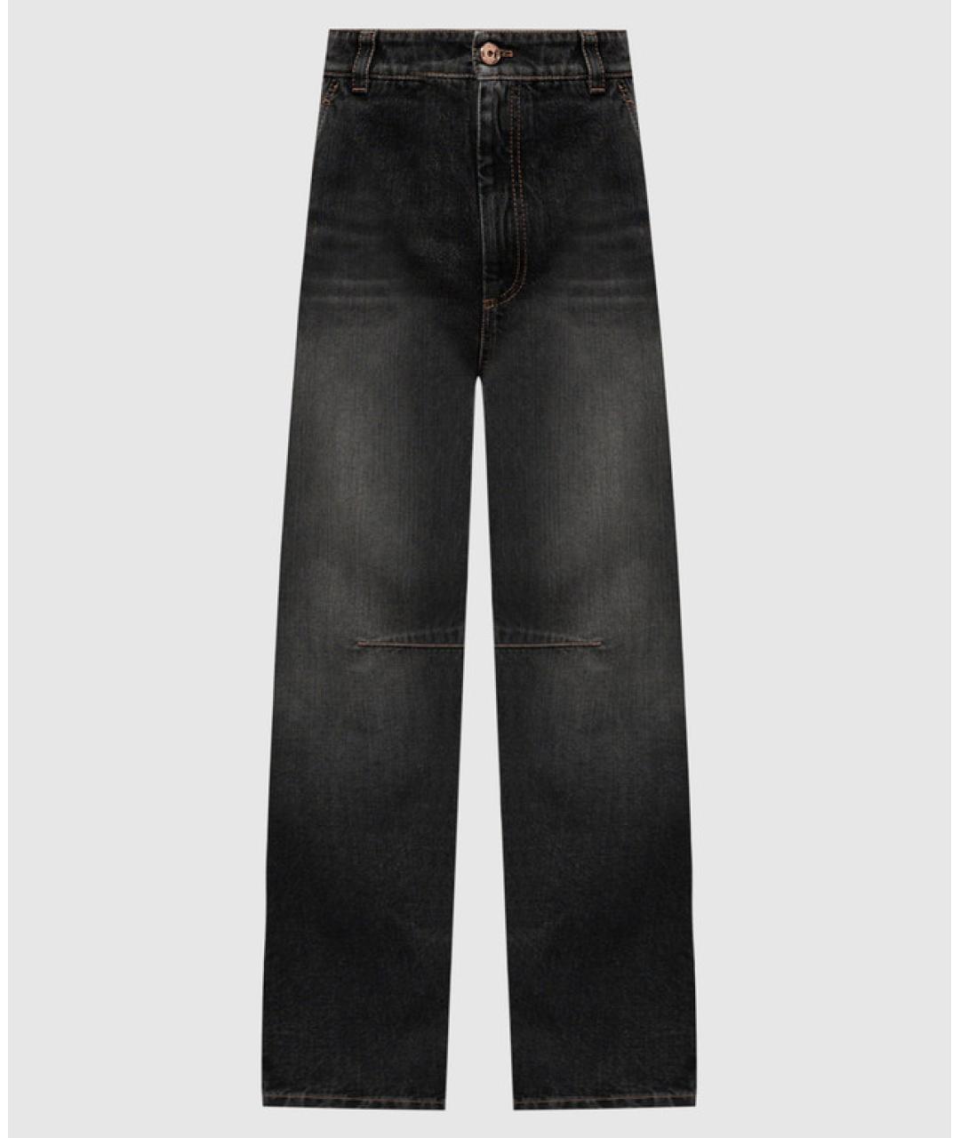 BRUNELLO CUCINELLI Серые хлопковые прямые джинсы, фото 8