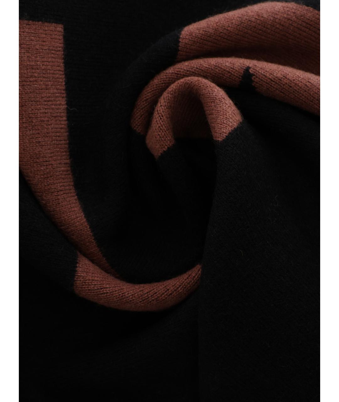 PINKO Черный шерстяной шарф, фото 4