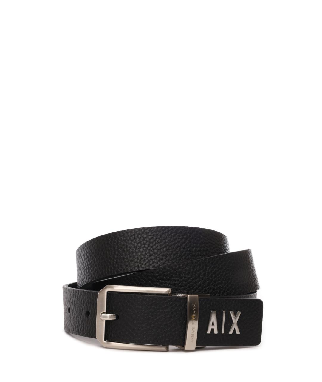 ARMANI EXCHANGE Черный кожаный ремень, фото 1