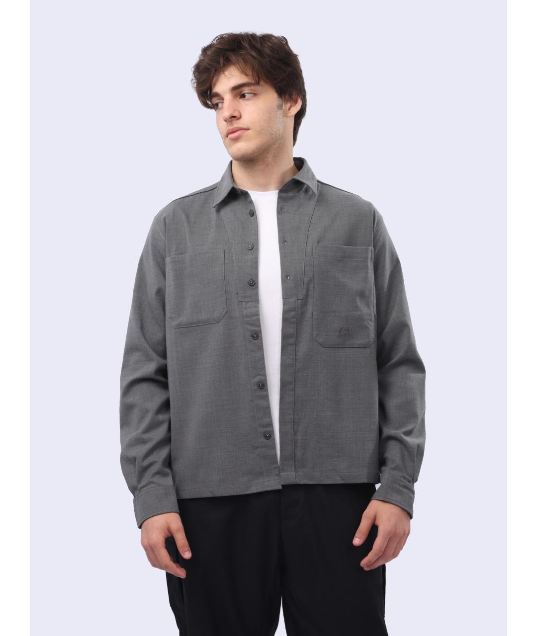 CP COMPANY Серая хлопковая кэжуал рубашка, фото 5