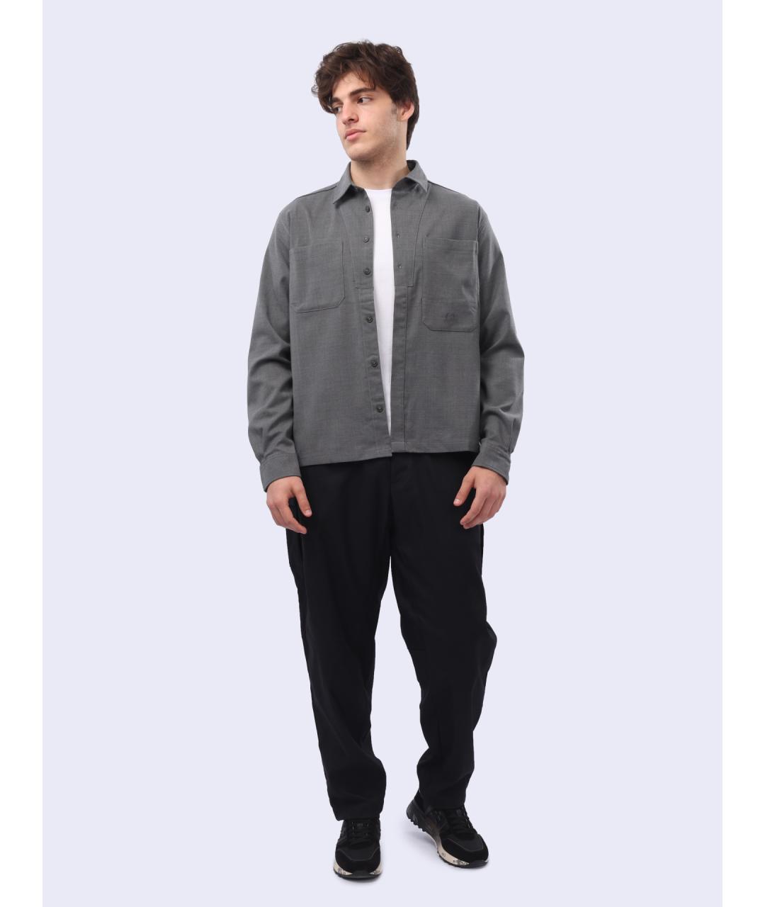 CP COMPANY Серая хлопковая кэжуал рубашка, фото 2