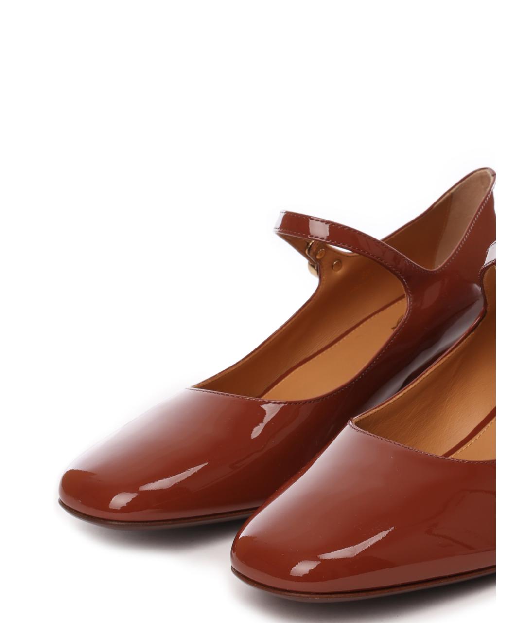 TOD'S Коричневые туфли из лакированной кожи, фото 6